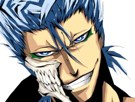 bleach blue hair guy|what rank is grimmjow.